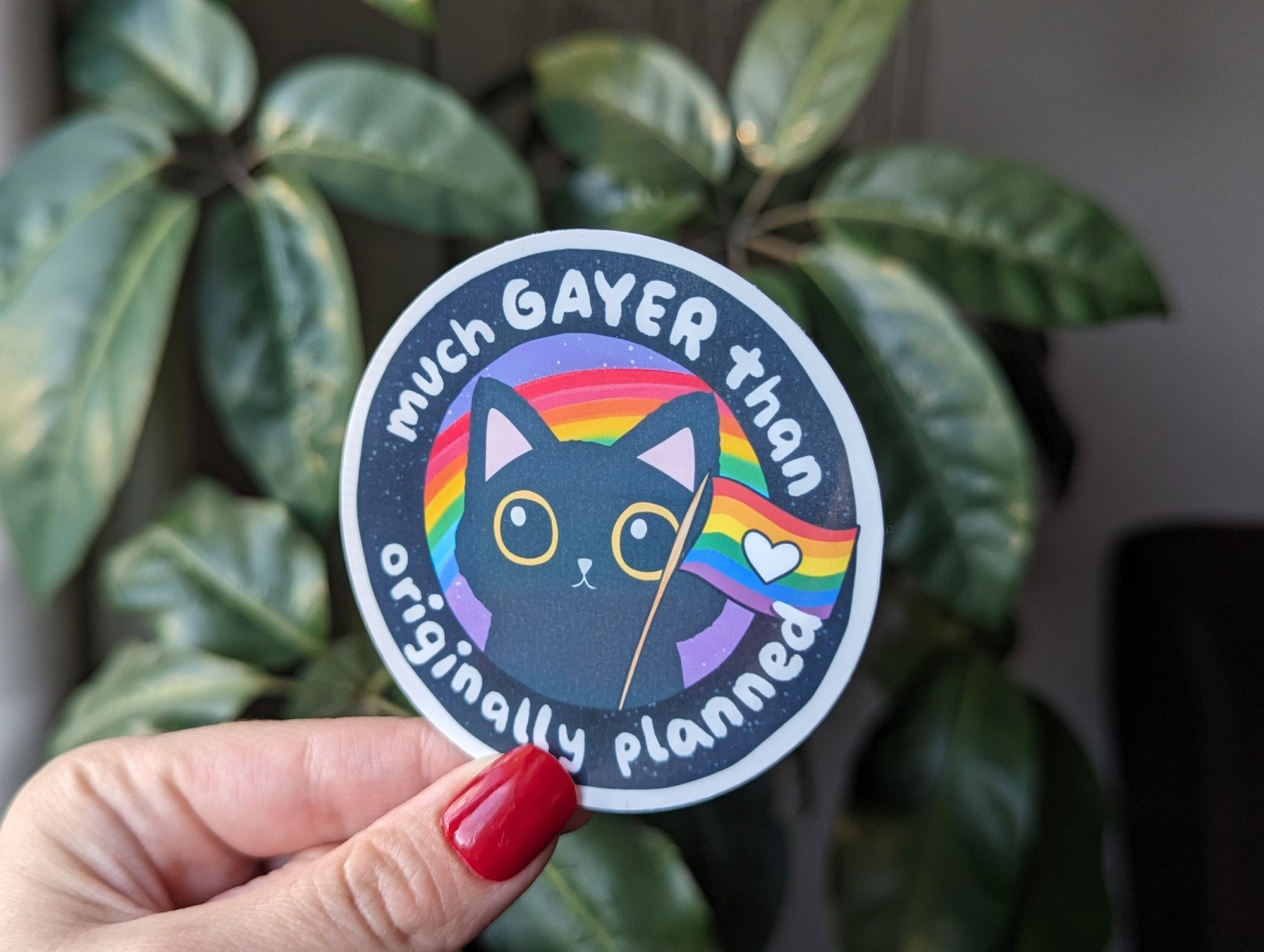 much gayer than originally planned, gay pride stickers for water bottle funny, rainbow gift for women, lqbtq merch, ally stickers for her