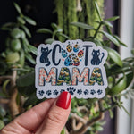 Cat mama, cat lover stickers for kindle, kitten stickers for bottles, animal lover gift for best friend female, pet mom gift for sister