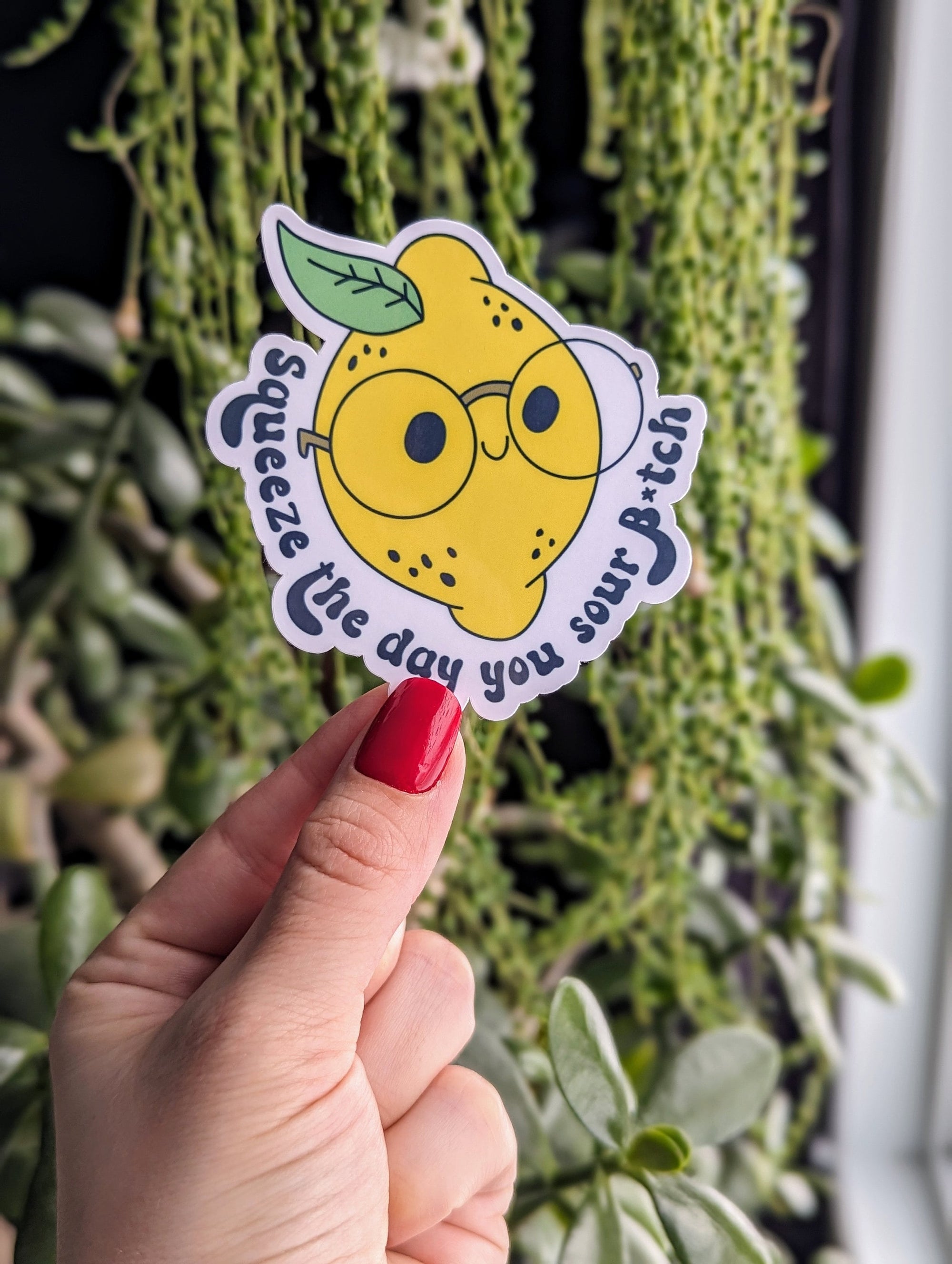 Squeeze the day, lemon stickers for hydroflask funny, snarky stickers for water bottles, cute stickers for Kindle, tumbler accessories, gift