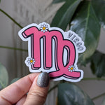 Virgo sticker for kindle, astrology stickers for water bottle, zodiac sign sticker, horoscope, witchy gifts for her, metaphysical gifts