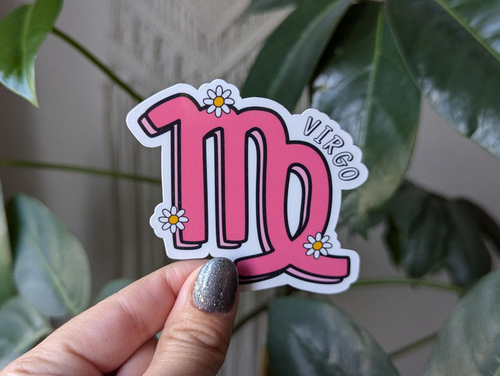 Virgo sticker for kindle, astrology stickers for water bottle, zodiac sign sticker, horoscope, witchy gifts for her, metaphysical gifts