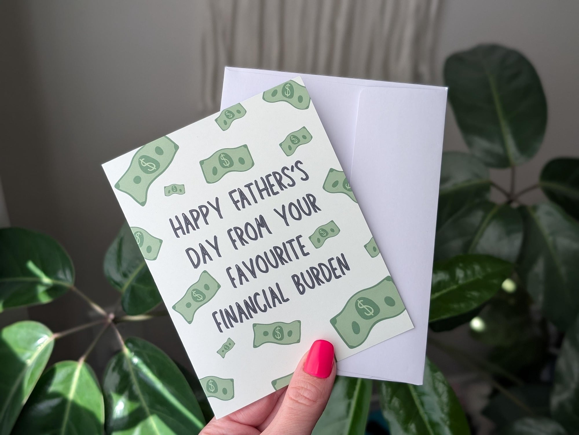 Father's Day Card for Dad, Financial Burden Card for Father's Day, Hilarious Money Joke, Dad Humor, Funny Greeting Card for Dad
