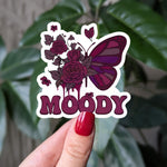 Moody Butterfly Vinyl Sticker