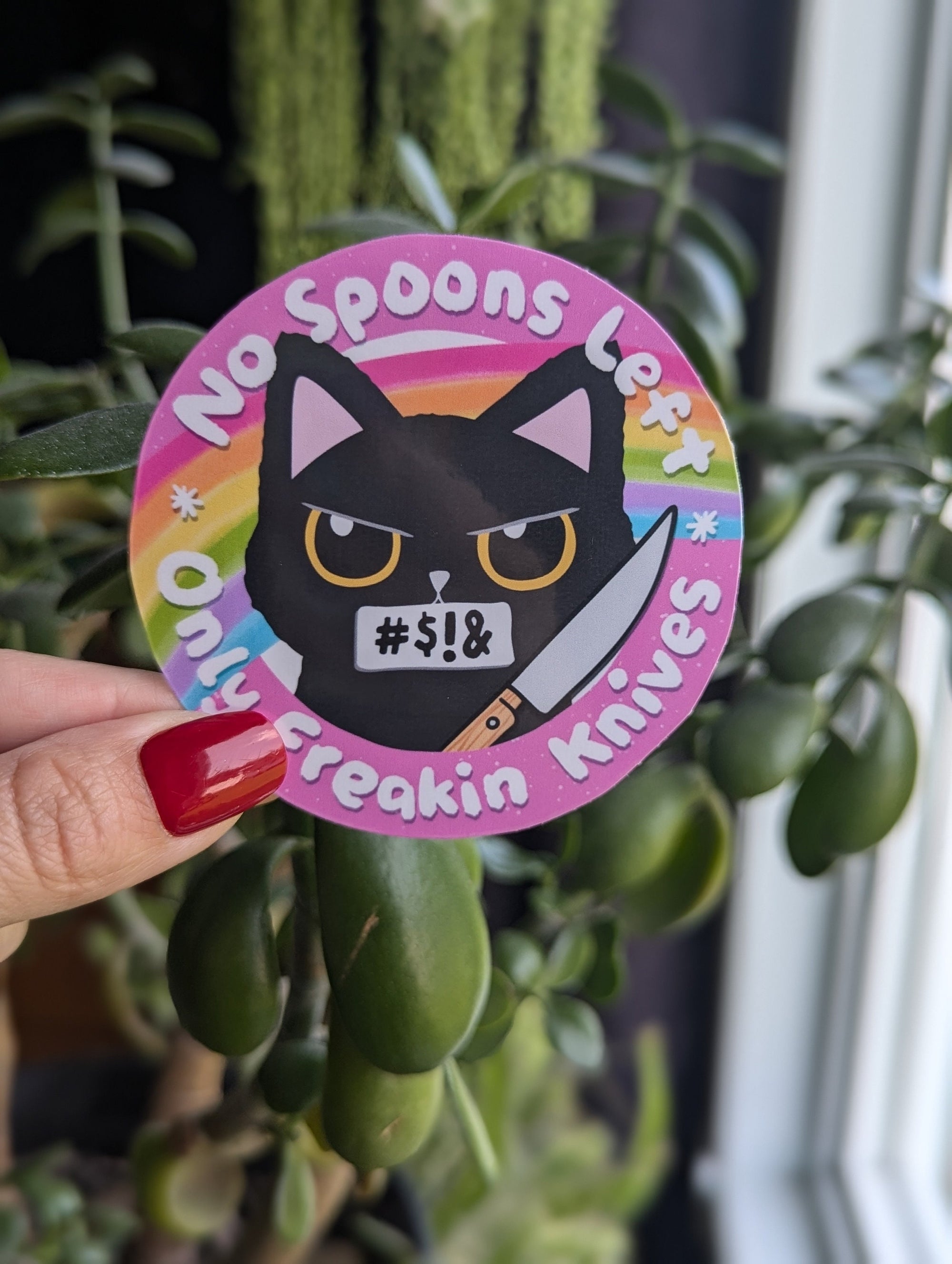 No spoons left, mental health stickers for hydroflask funny, spoonie stickers for kindle, invisible illness sticker for her, small gift for