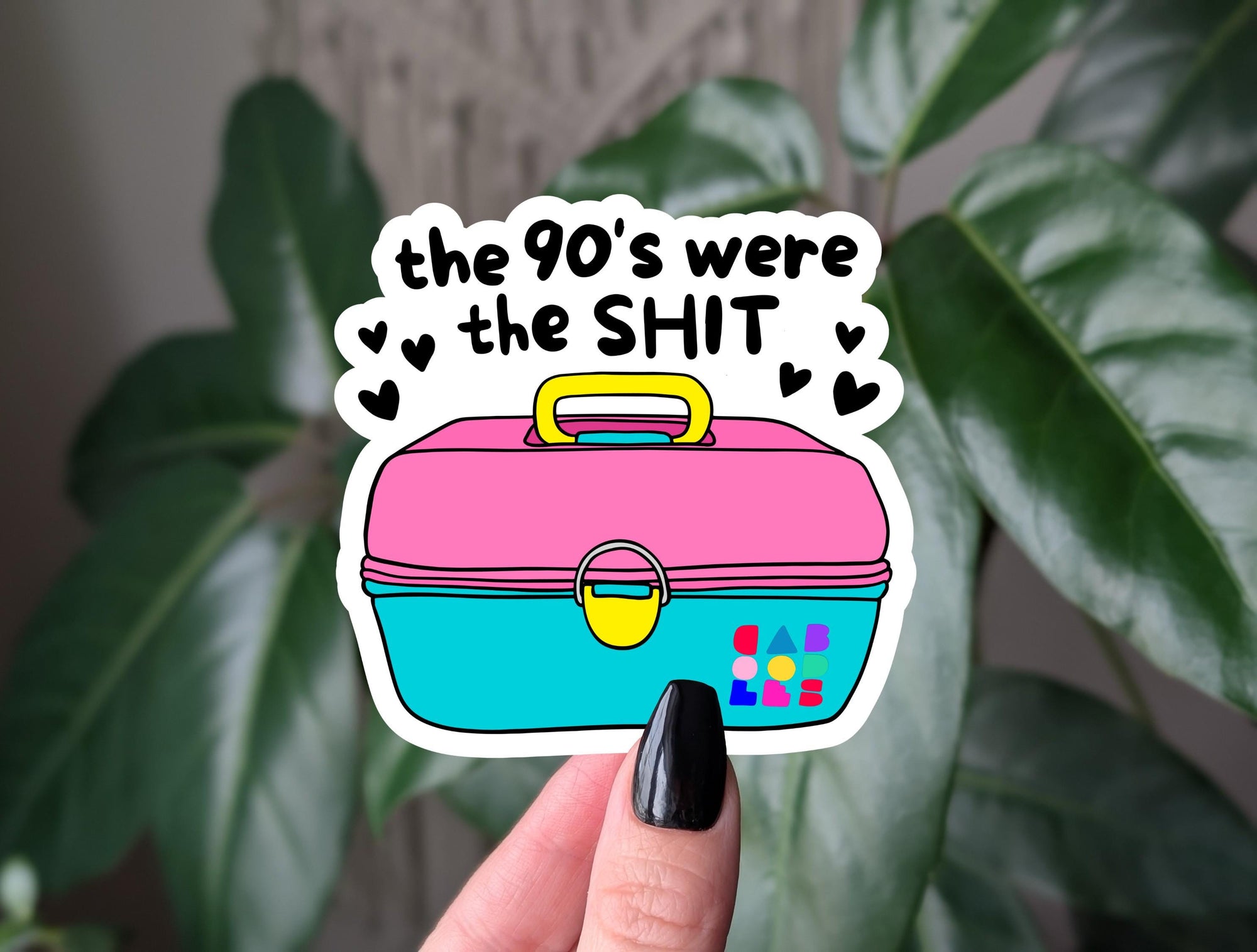 The 90s were the shit sticker, retro lunchbox nostalgia vinyl sticker for 90s kids, nostalgic stickers for laptop, millennial gift idea