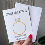 Funny Engagement Card, Congratulations on Finding Your Forever Weirdo, Humorous Wedding Card, Quirky Card for Couples, Engagement Gift