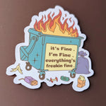 Dumpster Fire Vinyl Sticker