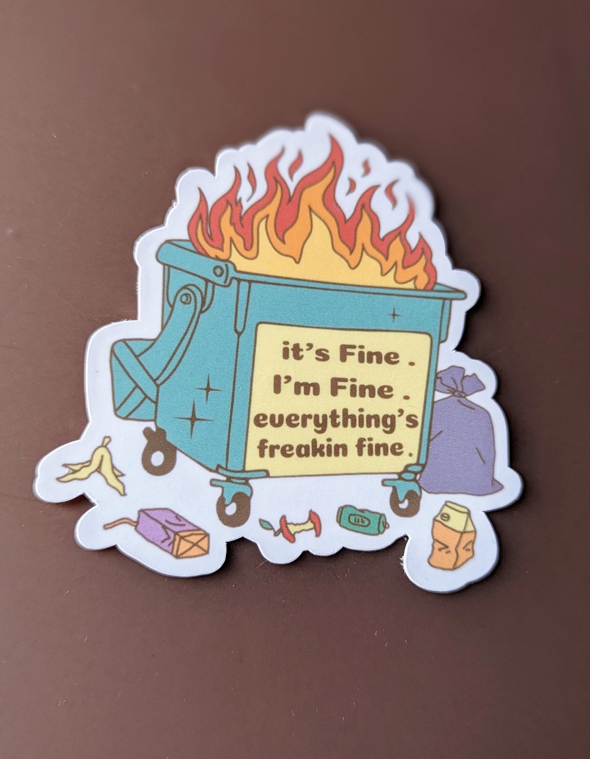 Dumpster Fire Vinyl Sticker