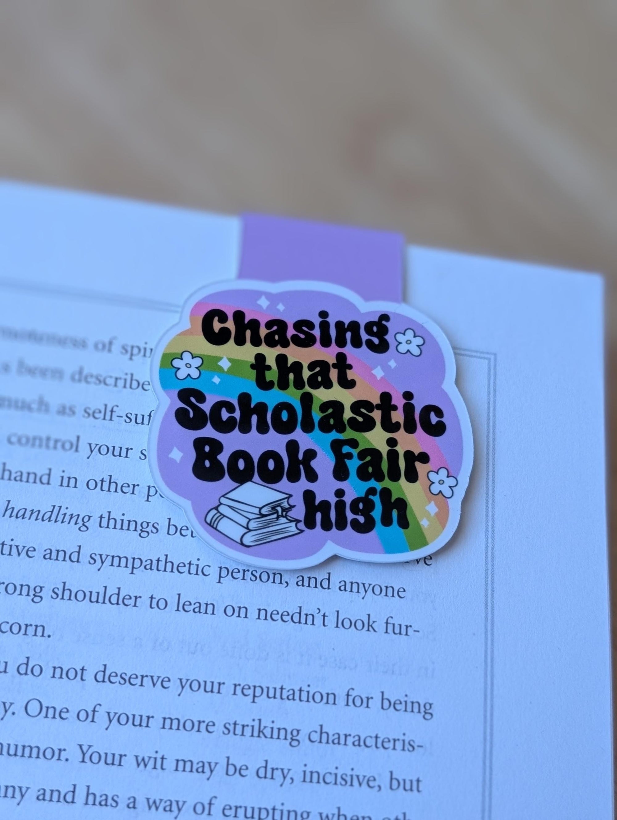 Chasing That Scholastic Book Fair High Nostalgic Magnetic Bookmark