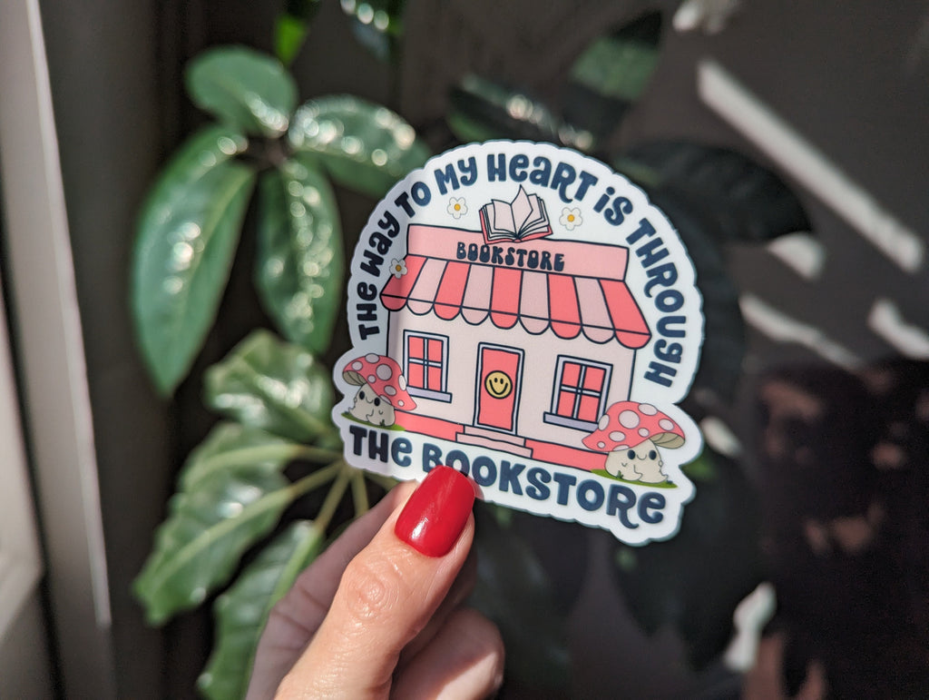 The way to my heart is through the bookstore, bookish stickers for kindle, book gifts for book lovers, smut reader stickers for her, booktok