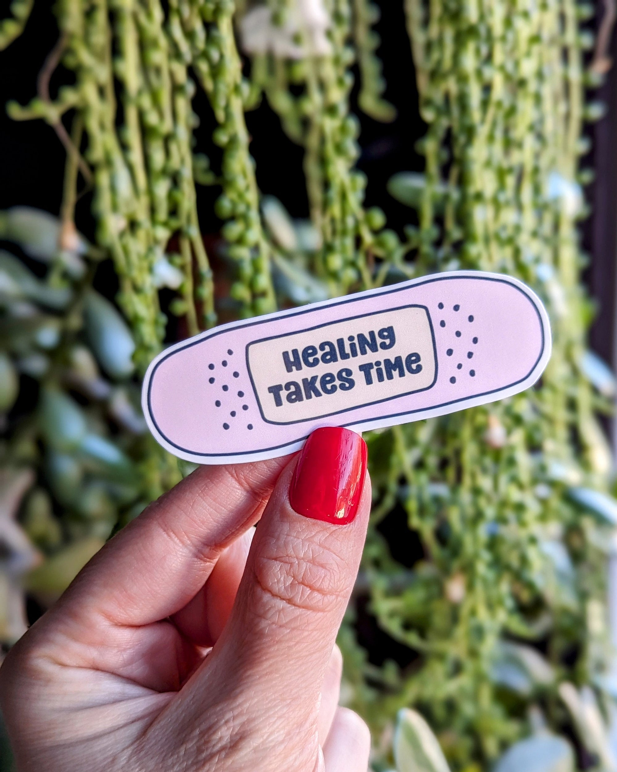 Healing takes time, motivational stickers for hydroflask mental health, bandaid sticker for phone case, tumbler accessories, bestie gift