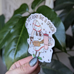 Out here lookin like a snack sticker, Christmas tree cake, funny Christmas stickers for tumblers, holiday stickers for laptop, cute gift for