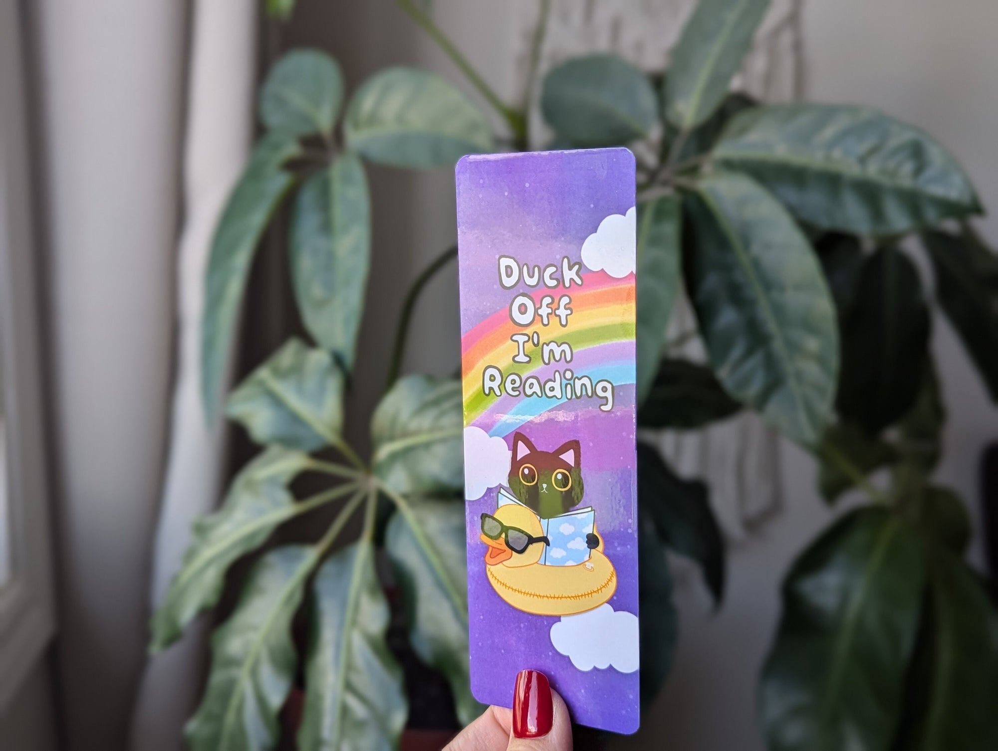 Duck off in reading bookmark, bookish bookmark funny, book gift for book lovers, duck bookmark, snarky bookmark for women, booktok merch for