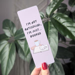 I'm not antisocial I'm just booked, funny bookmark, book gift for book lovers, introvert bookmark, booktrovert, bookish, coffee and books