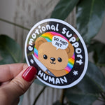 Emotional Support Human Vinyl Sticker