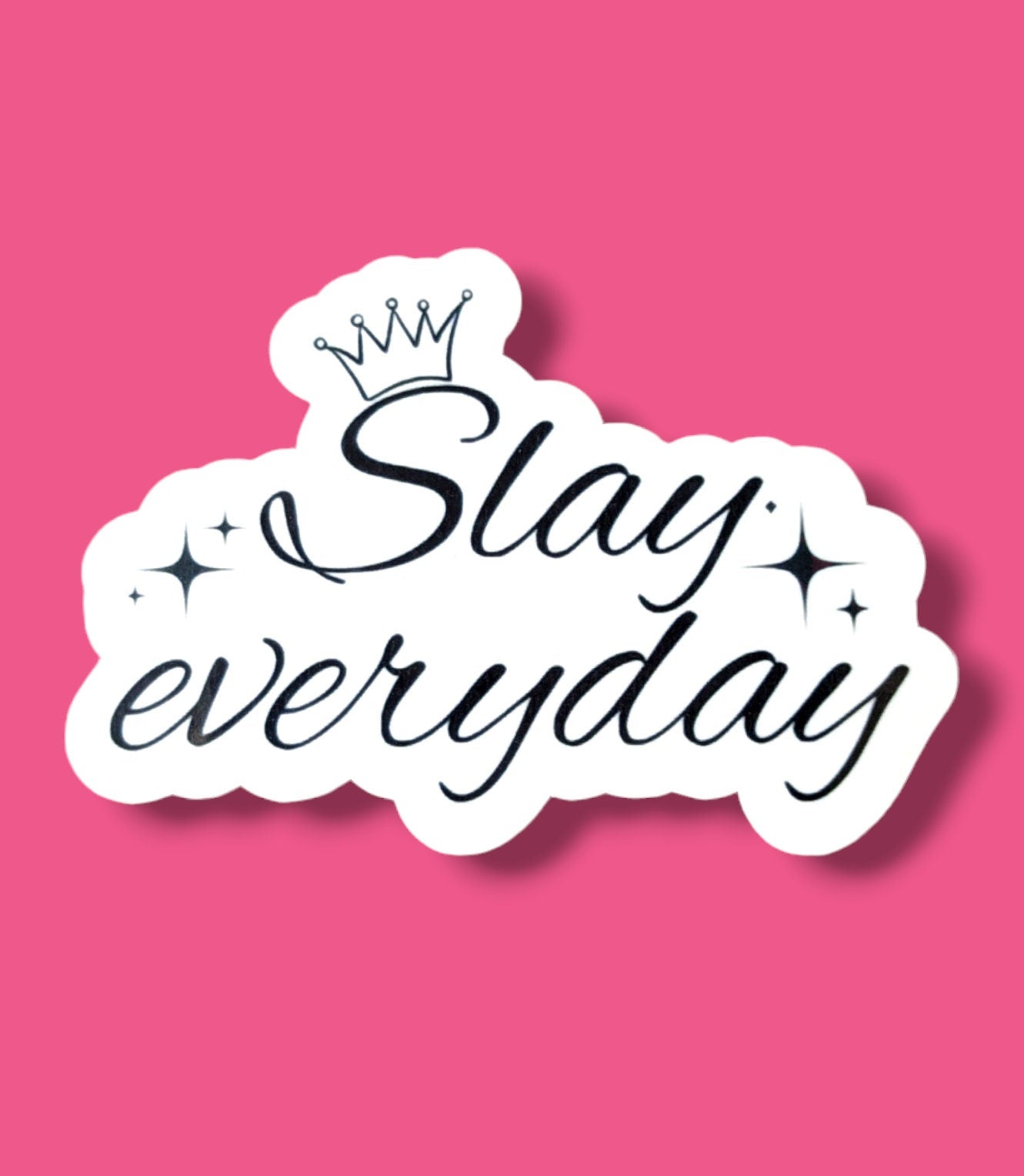 Slay sticker, empowerment stickers for women, motivational quotes stickers for hard hats, strong women gifts, inspirational quotes stickers