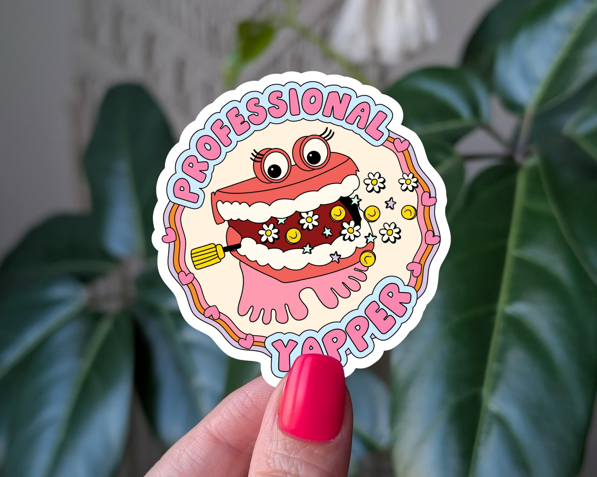 Professional yapper vinyl sticker, extrovert sticker for water bottle, gift for extrovert friend, funny gift for talkative friend