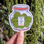 Open In Case Of Stress Vinyl Sticker