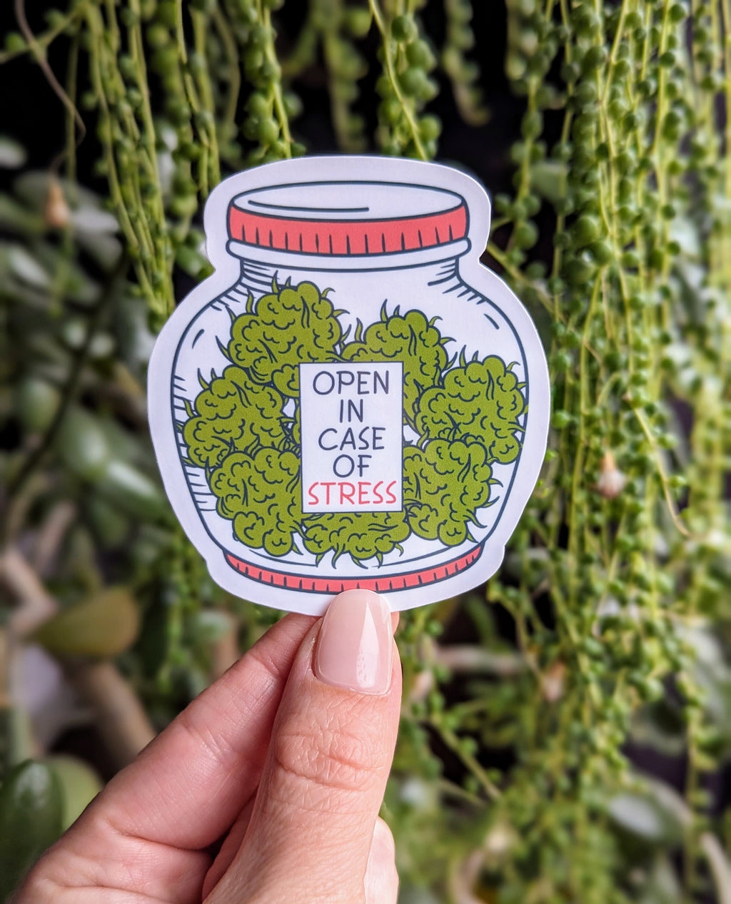 Open In Case Of Stress Vinyl Sticker