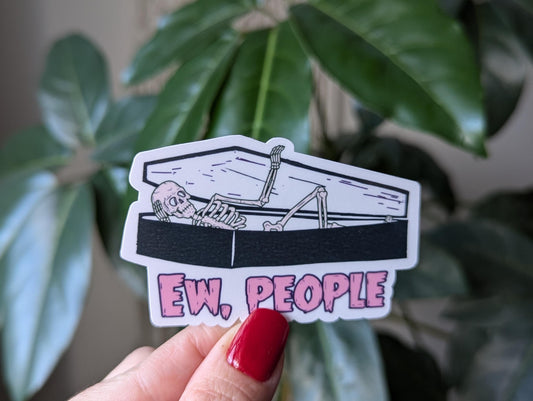 Ew People Introvert Vinyl Sticker