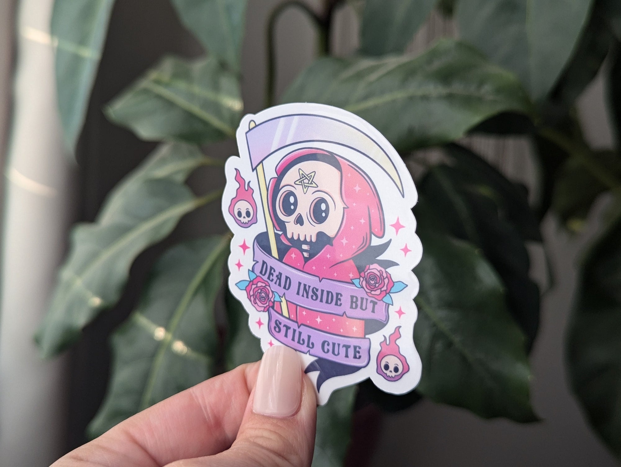 Dead Inside But Still Cute Vinyl Sticker