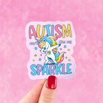 Autism unicorn, neurodivergent stickers for teens inspirational, motivational gifts for students, cute stickers for the classroom, kids gift