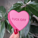 Conversation heart sticker for laptop, funny gift for boyfriend, anti valentines day, snarky stickers for phone case, heart sticker for her