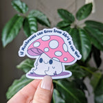 Funny mushroom stickers for laptop, self love stickers for hydroflask mental health, tumbler accessories, cute stickers for best friend gift