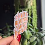 What a beautiful day to try again, motivational quote stickers for water bottle, mental health gift for best friend, positive vibes stickers