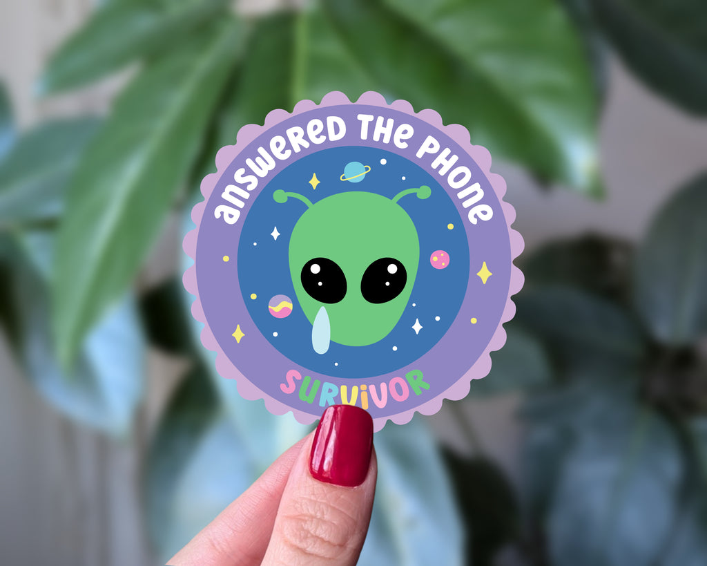 Answered The Phone Survivor Vinyl Sticker