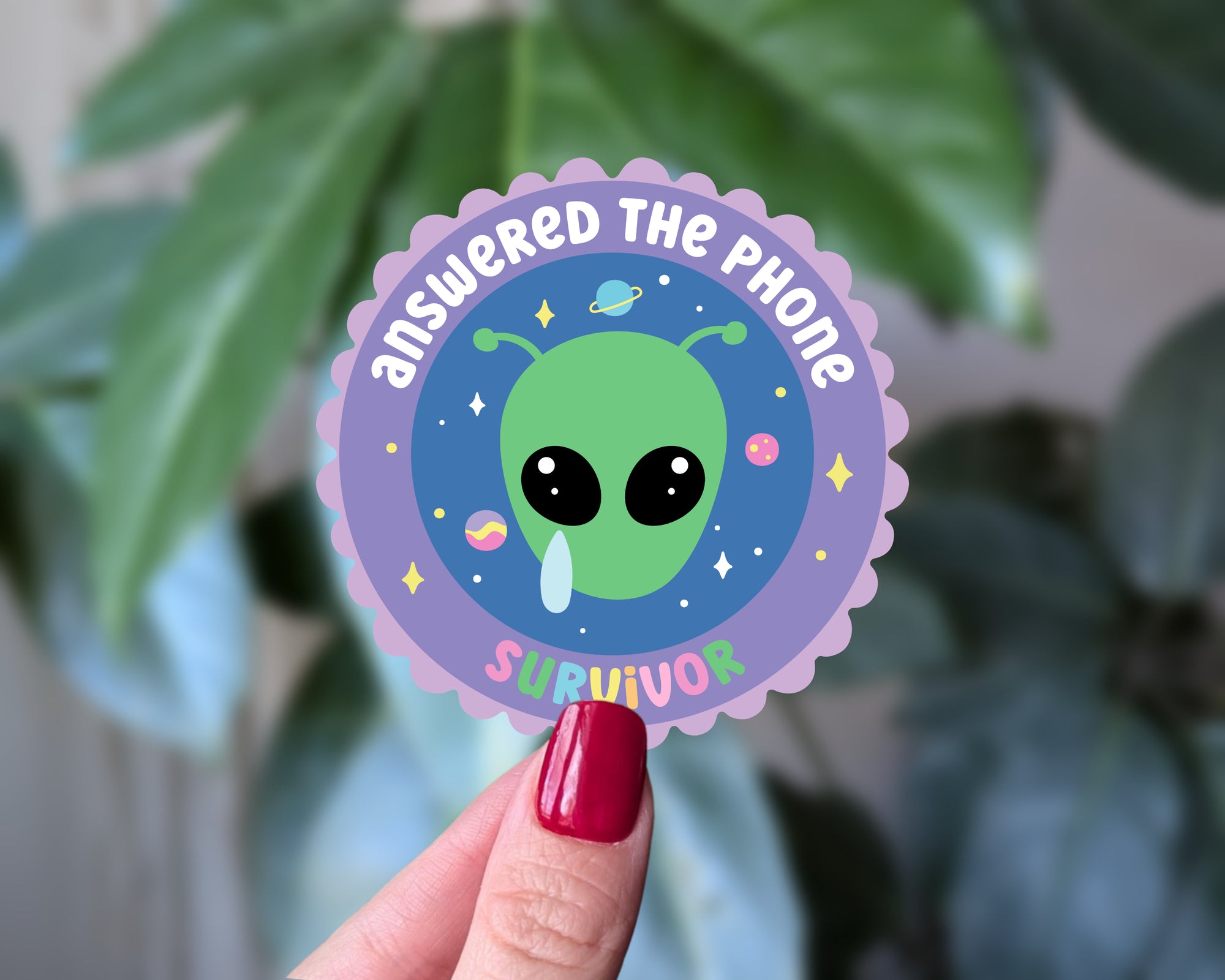 Answered The Phone Survivor Vinyl Sticker