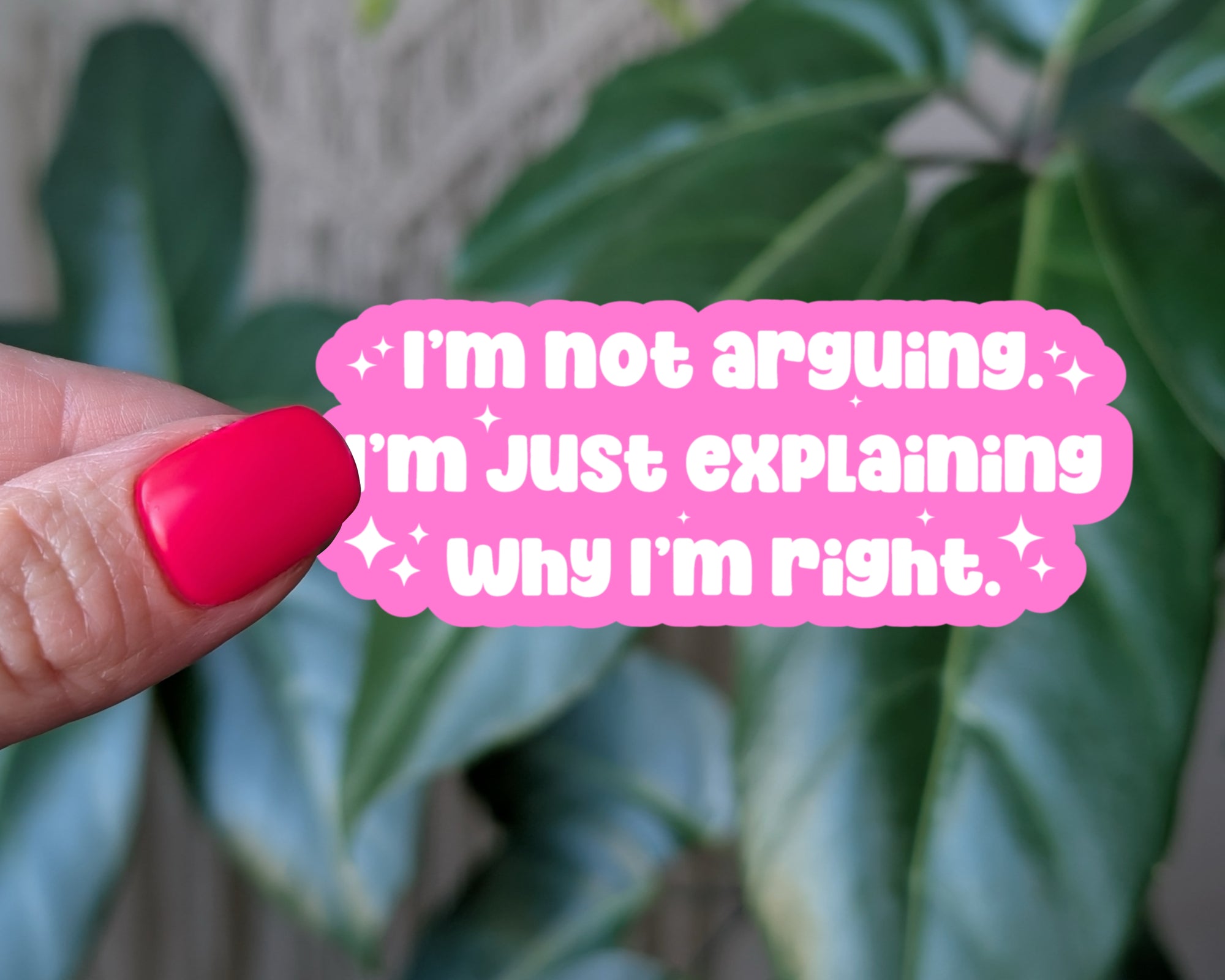I’m Not Arguing, I’m Just Explaining Why I’m Right – Funny Quote Sticker