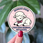 Dream Job Sticker | Cute Retro Sheep Anti-Work Humor