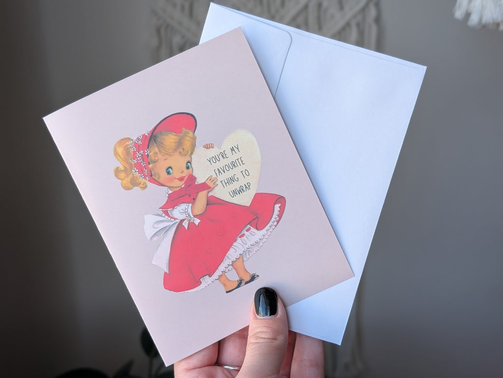 You’re My Favourite Thing to Unwrap Funny Valentine Greeting Card