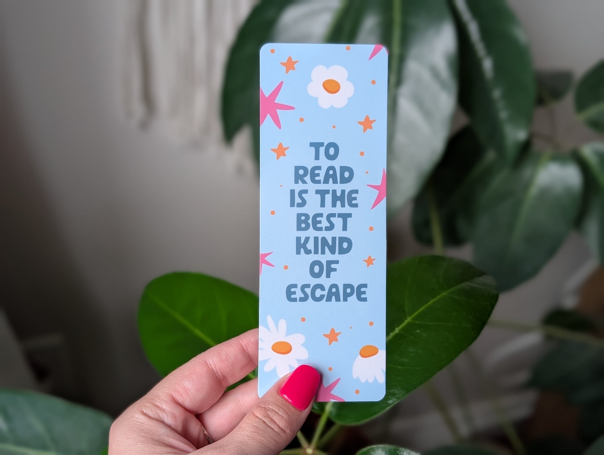 “To Read Is The Best Kind Of Escape” Bookmark | Cute Floral Reading Bookmark