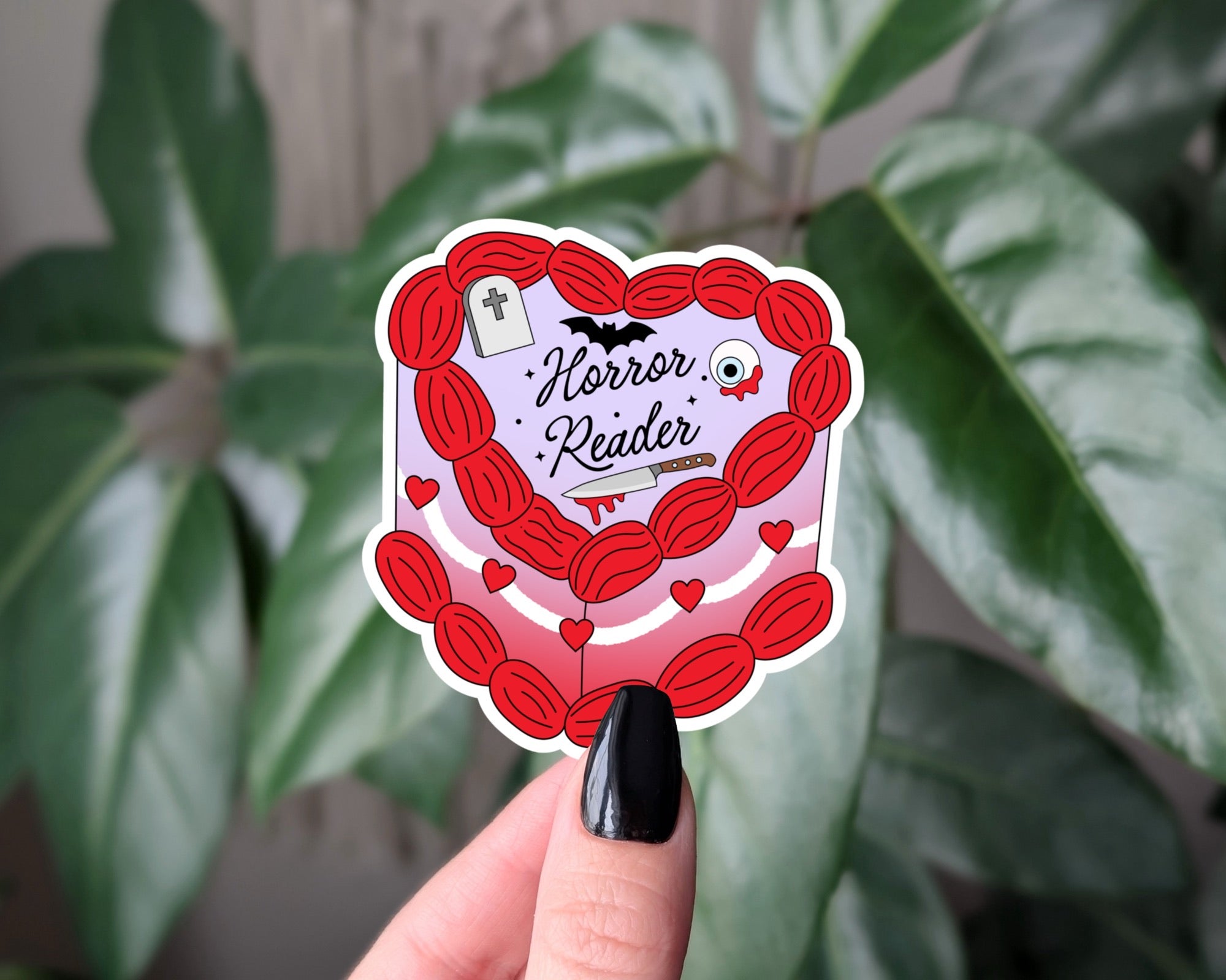 Horror Reader Book Lover Sticker