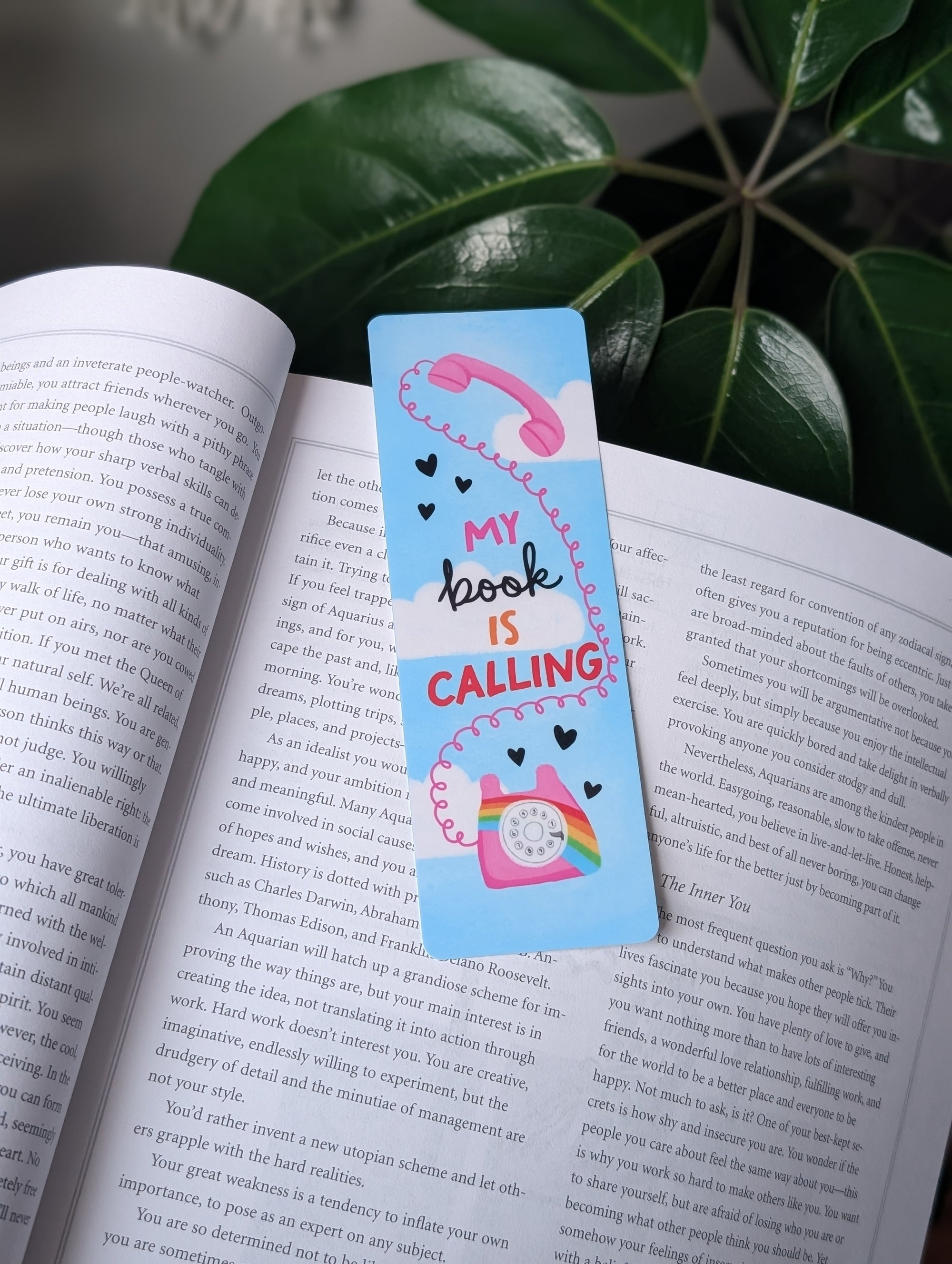 My Book Is Calling Bookmark