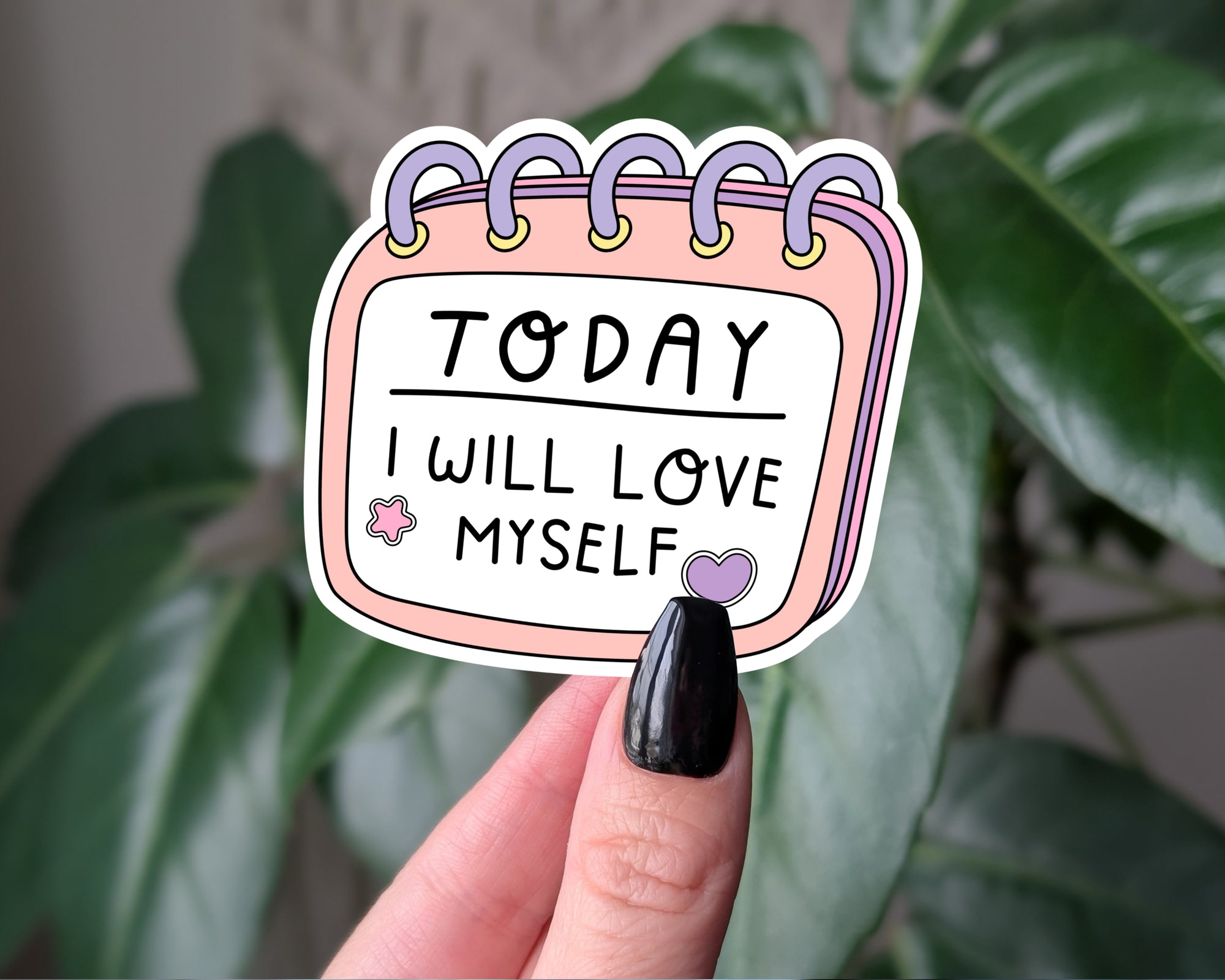 Self Love Affirmation Sticker – “Today I Will Love Myself”