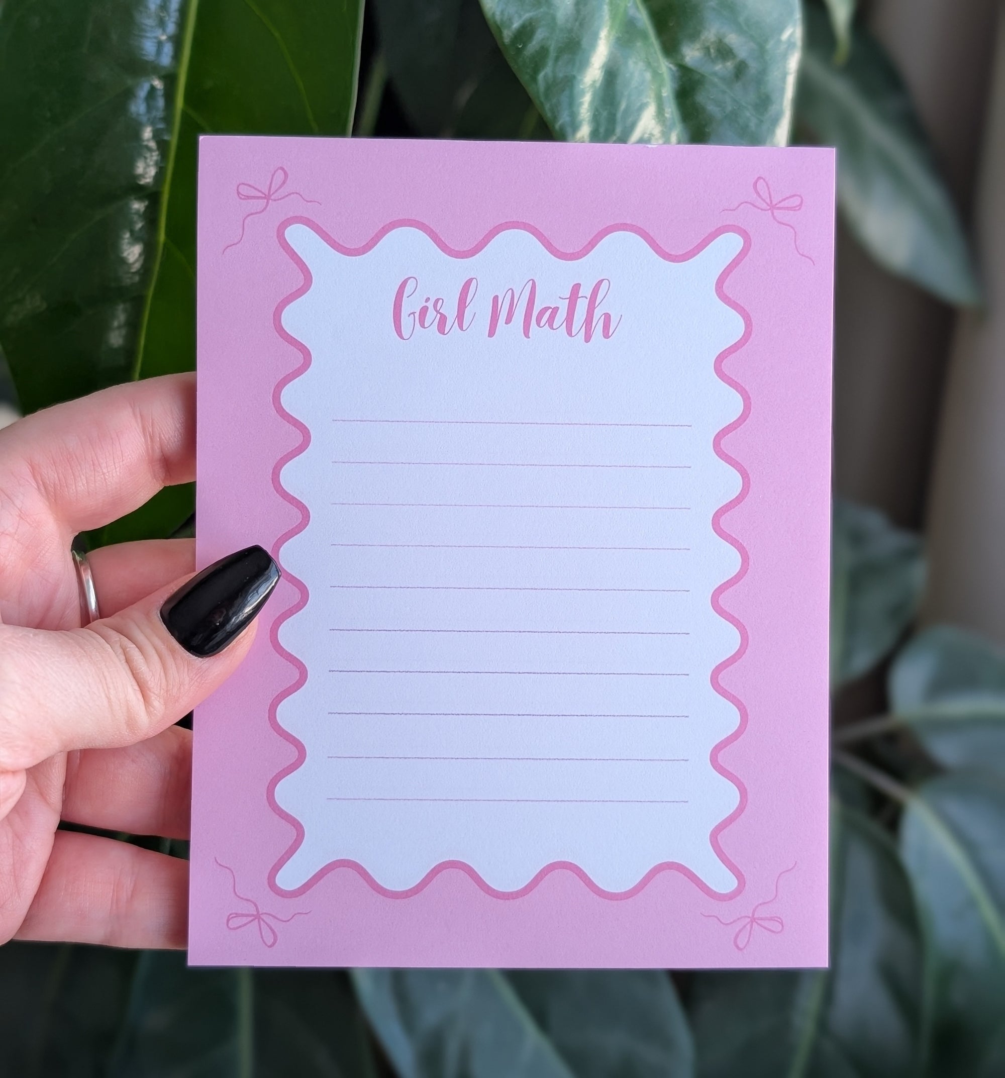 Girl Math Notepad