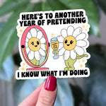 Figuring It Out As I Go Funny Sticker