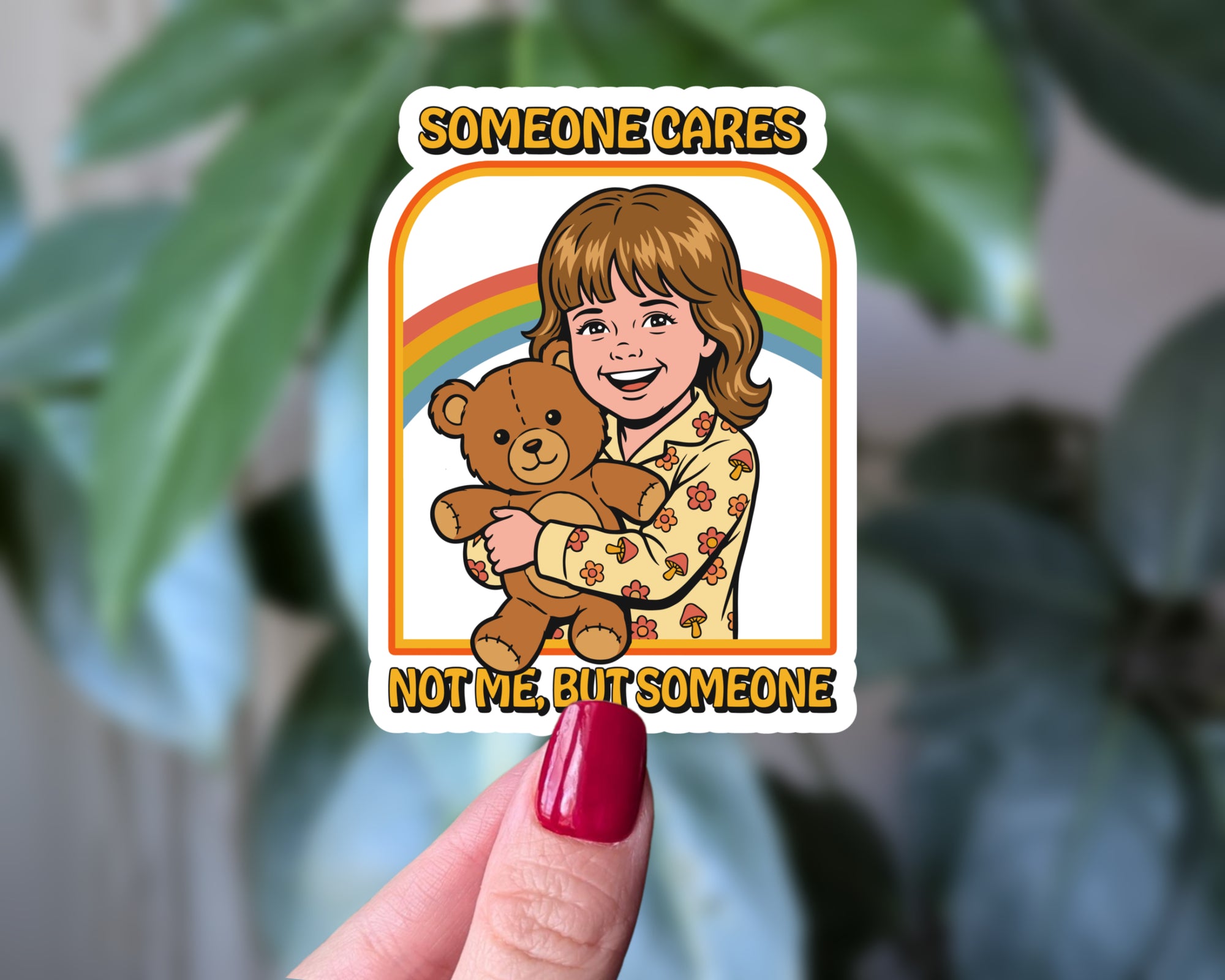Someone Cares, Not Me But Someone Sticker | Funny Sarcastic Retro Decal