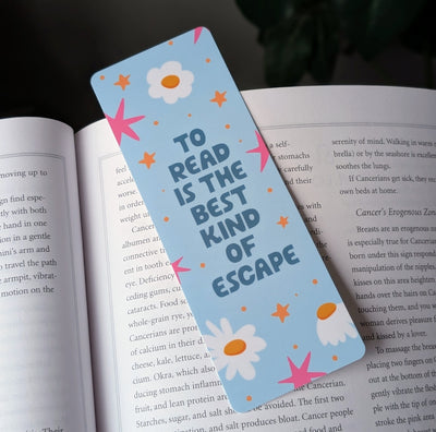 “To Read Is The Best Kind Of Escape” Bookmark | Cute Floral Reading Bookmark
