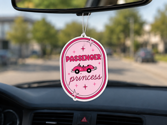 Passenger Princess Car Air Freshener - Cute Pink Car Freshener - Strawberry Scent