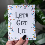 Let's Get Lit - Funny Christmas Holiday Card