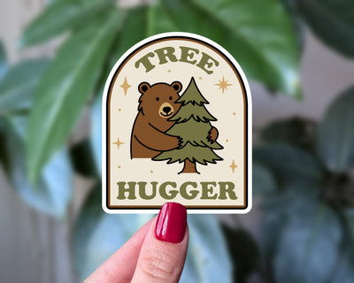 Tree Hugger Bear Sticker