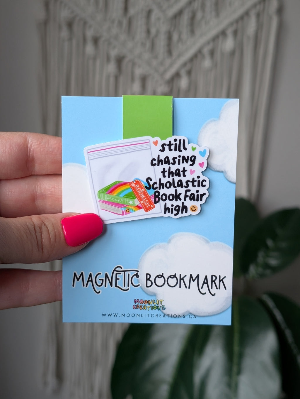 Still Chasing That Scholastic Book Fair High – Funny Nostalgic Magnetic Bookmark for Book Lovers