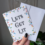 Let's Get Lit - Funny Christmas Holiday Card