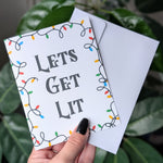 Let's Get Lit - Funny Christmas Holiday Card