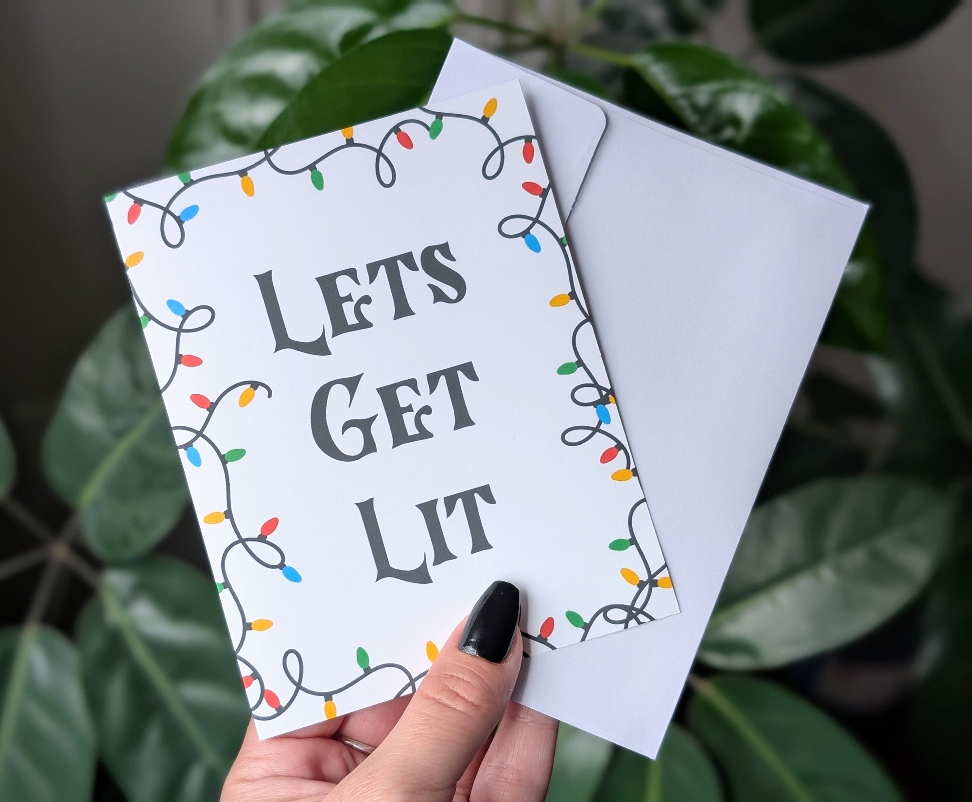 Let's Get Lit - Funny Christmas Holiday Card