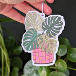 Monstera Plant Car Air Freshener | Forest Rain Scent